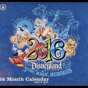 Disneyland Resort 16 Month Calendar 2015 2016 Sealed Theme Park Collectible